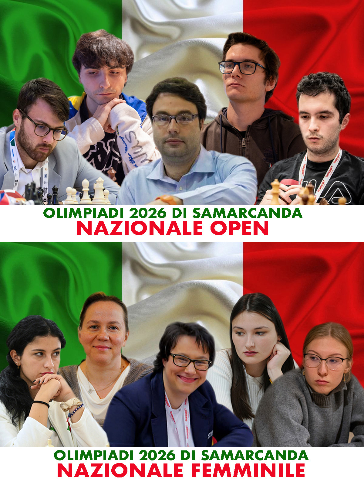 Olimpiadi di Samarcanda: i convocati delle due Nazionali azzurre