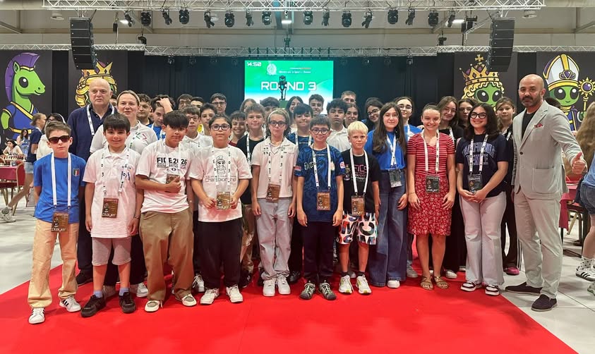 Una foto di gruppo dei giocatori italiani in gara a Montesilvano