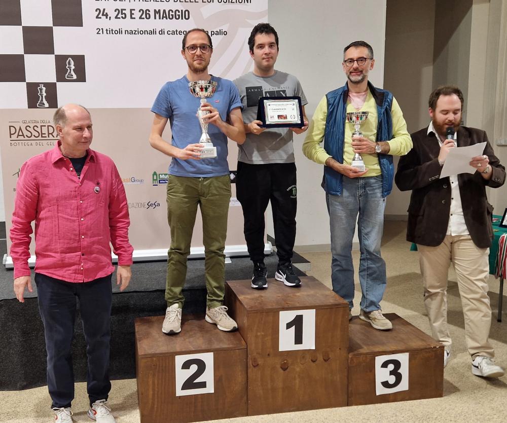 Il podio del Blitz: Altini, Sonis e Castaldo